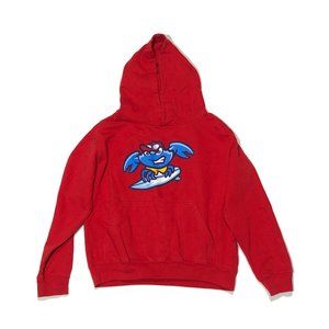 Jersey Shore Blueclaws Kids L Home Logo Red Hoodie Pullover Sweatshirt